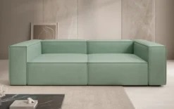 Designer Sofa Lesley 3 Sitzer in Echtleder