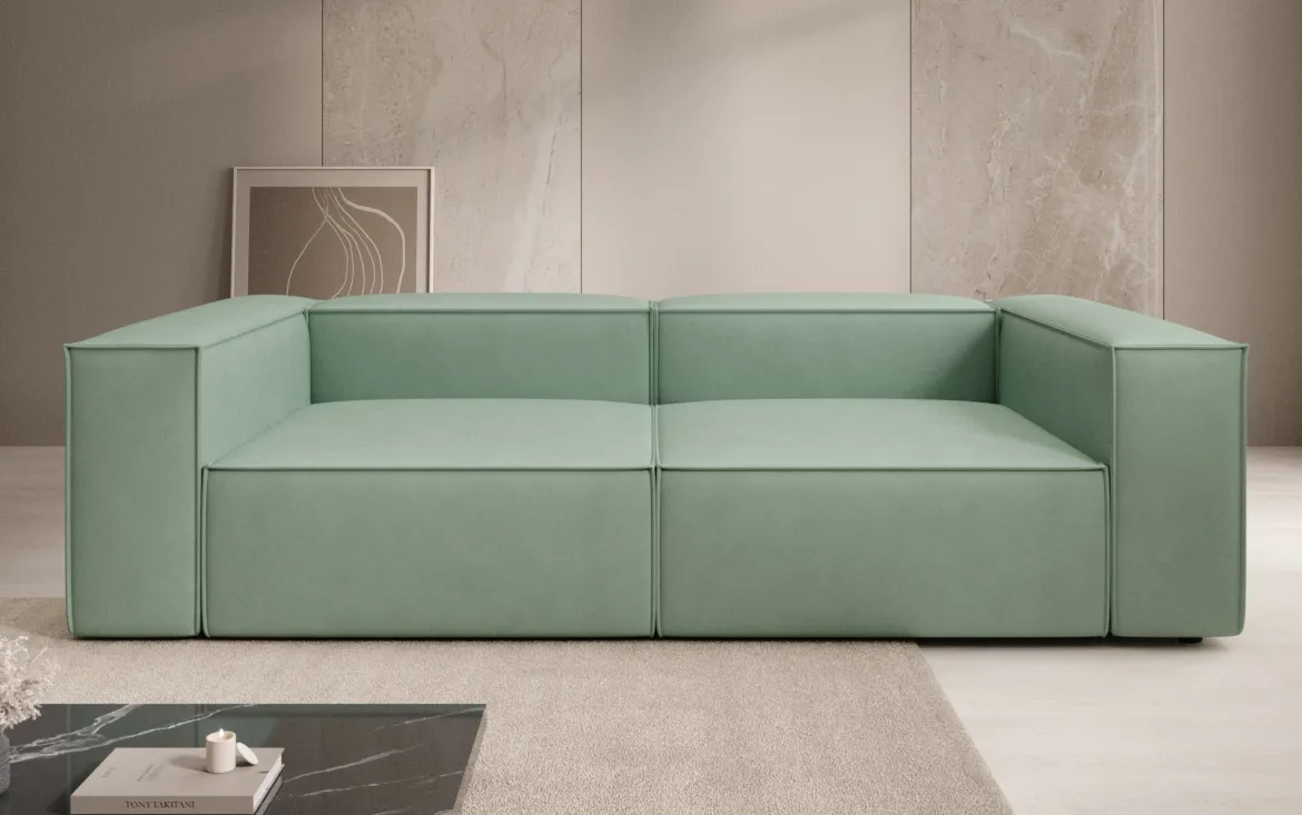 Designer Sofa Lesley 3 Sitzer in Echtleder