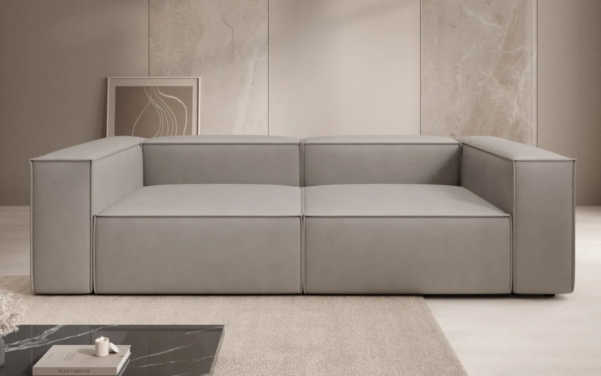 Designer Sofa Lesley 3 Sitzer in Echtleder