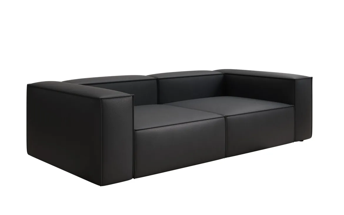 Designer Sofa Lesley 3 Sitzer in Echtleder