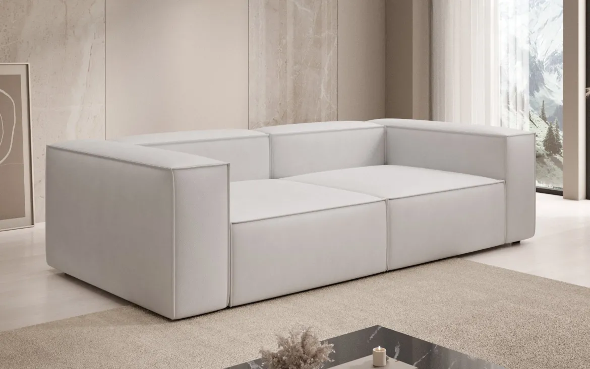 Designer Sofa Lesley 3 Sitzer in Echtleder