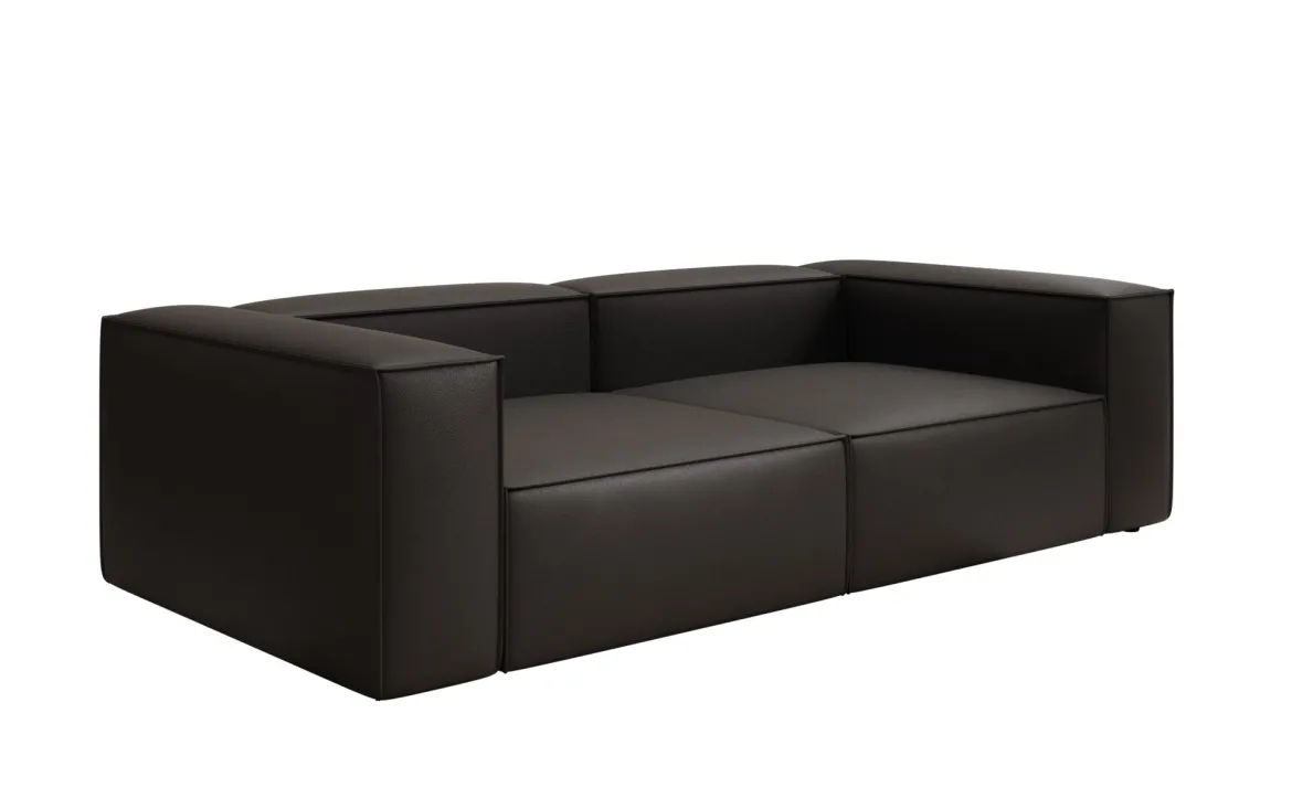 Designer Sofa Lesley 3 Sitzer in Echtleder