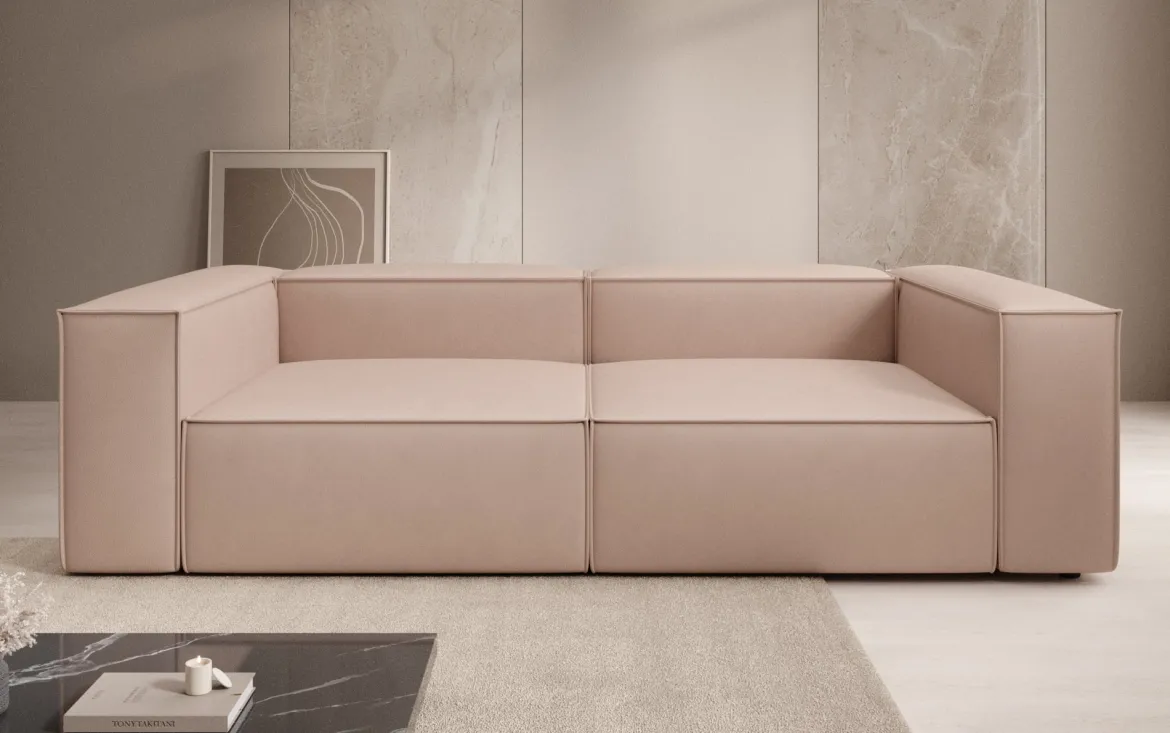 Designer Sofa Lesley 3 Sitzer in Echtleder