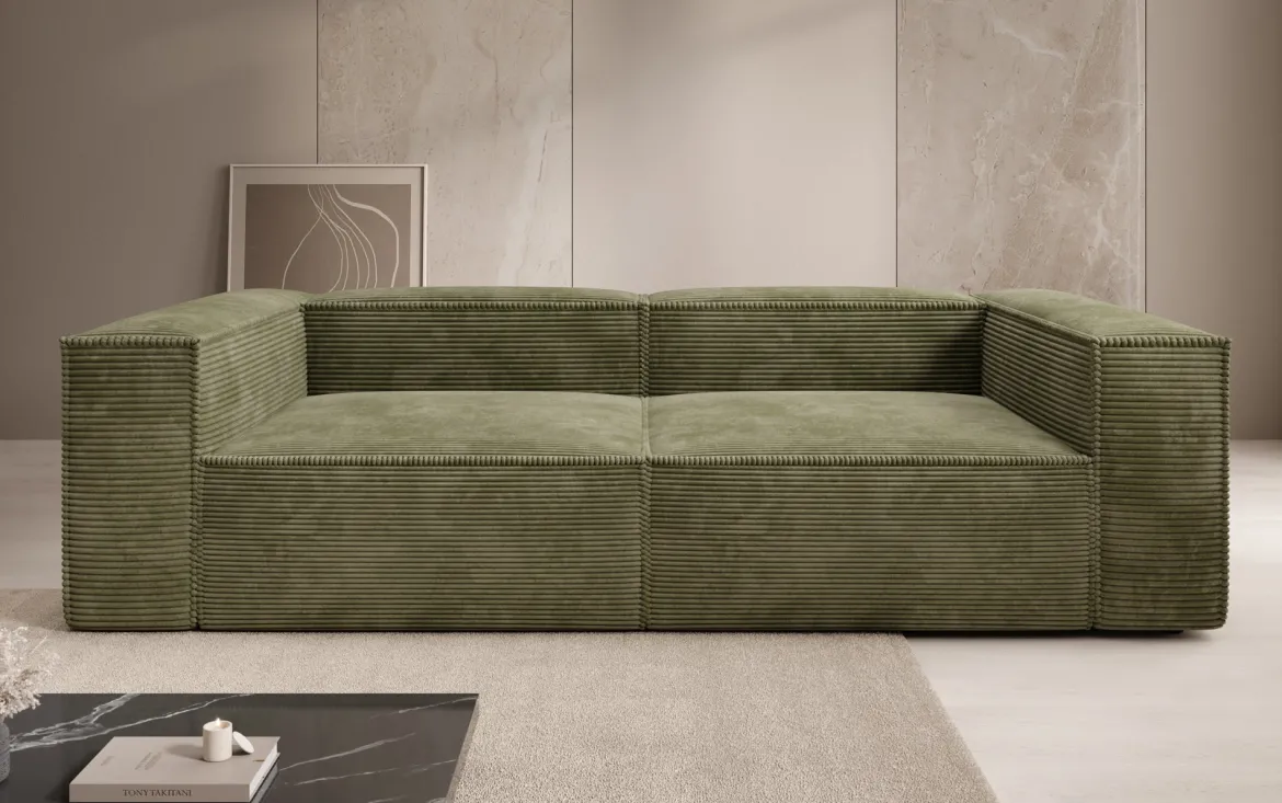 Designer Sofa Lesley 3 Sitzer in Cord