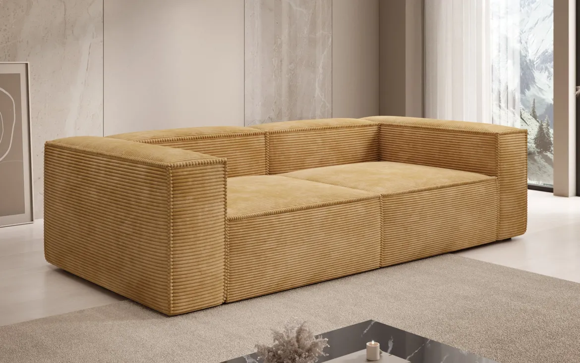 Designer Sofa Lesley 3 Sitzer in Cord