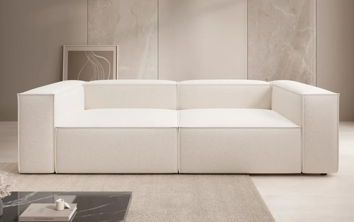 Designer Sofa Lesley 3 Sitzer in Strukturstoff