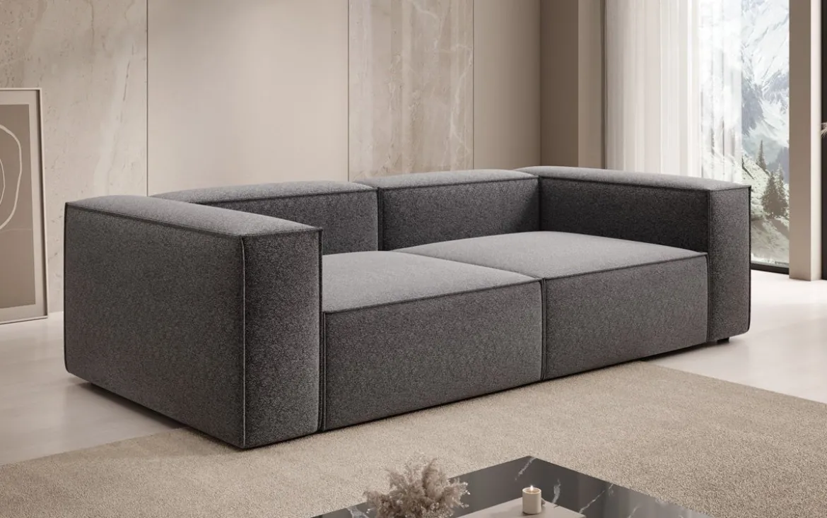 Designer Sofa Lesley 3 Sitzer in Strukturstoff