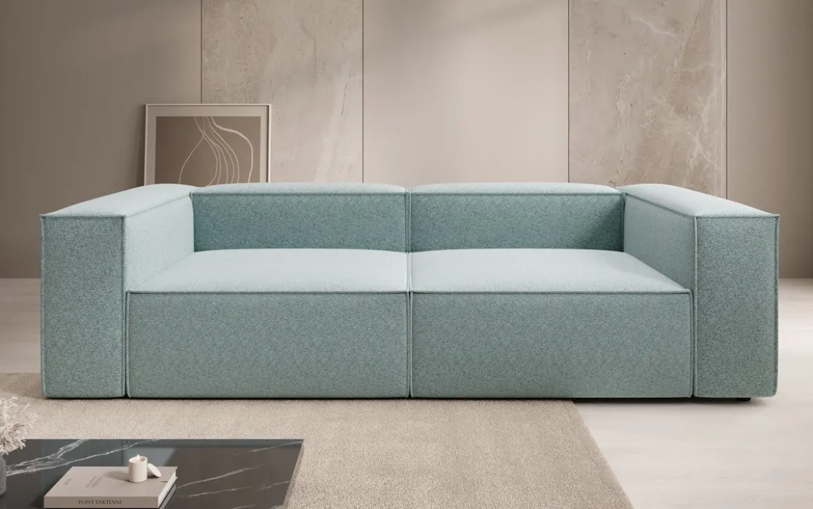 Designer Sofa Lesley 3 Sitzer in Strukturstoff