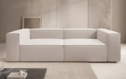 Designer Sofa Lesley 3 Sitzer in Strukturstoff