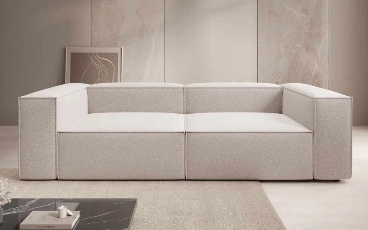 Designer Sofa Lesley 3 Sitzer in Strukturstoff