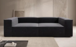 Designer Sofa Lesley 3 Sitzer in Strukturstoff