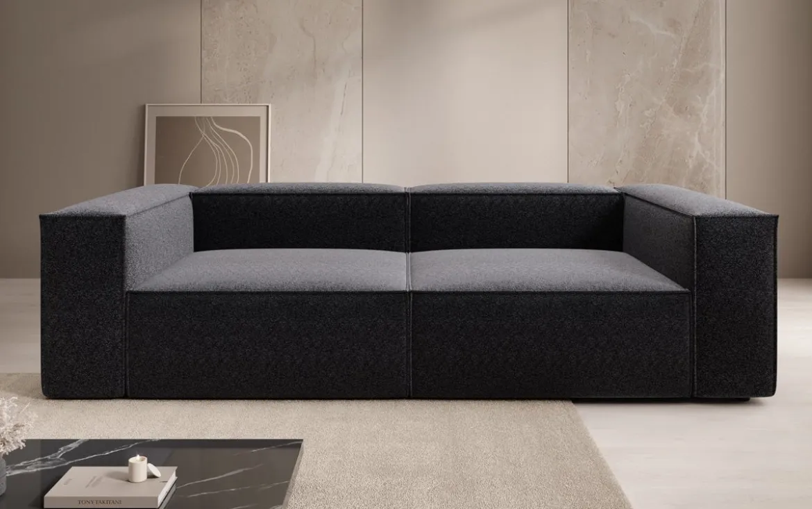 Designer Sofa Lesley 3 Sitzer in Strukturstoff