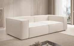 Designer Sofa Lesley 3 Sitzer in Strukturstoff