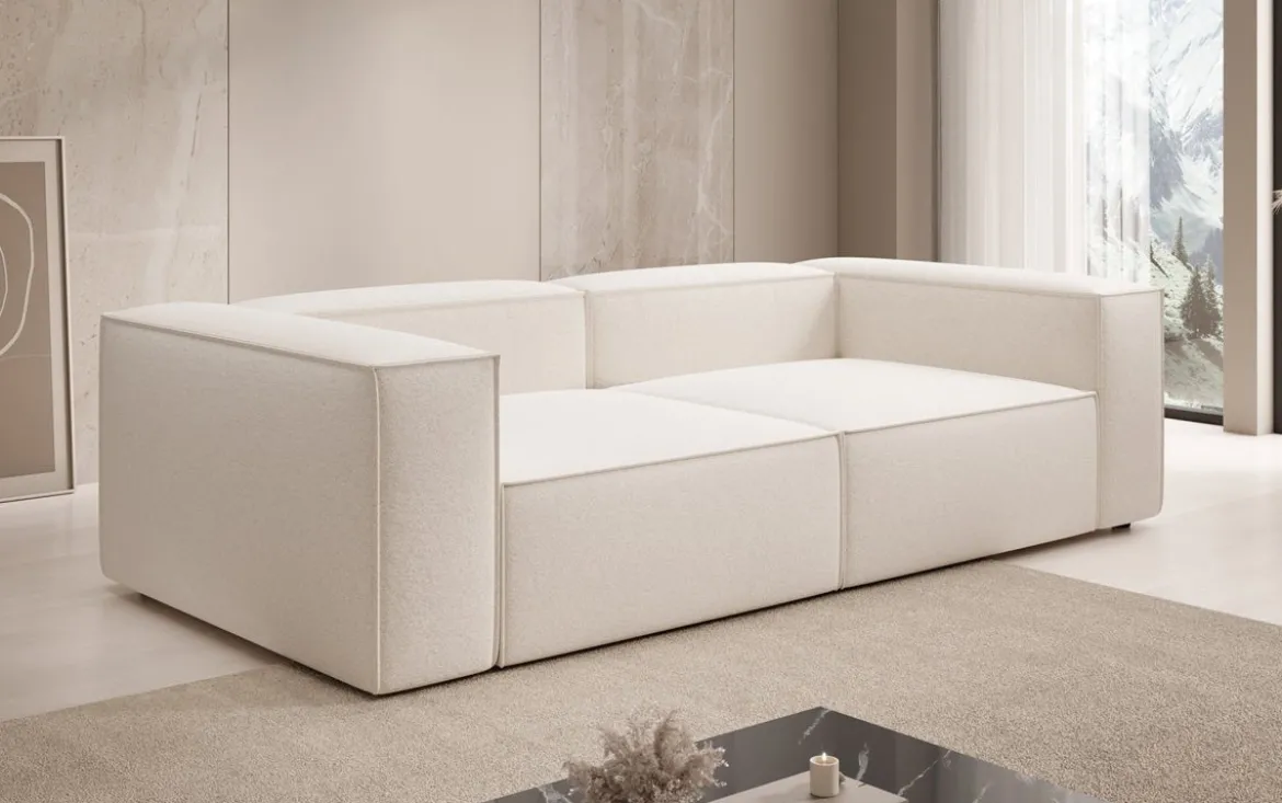 Designer Sofa Lesley 3 Sitzer in Strukturstoff