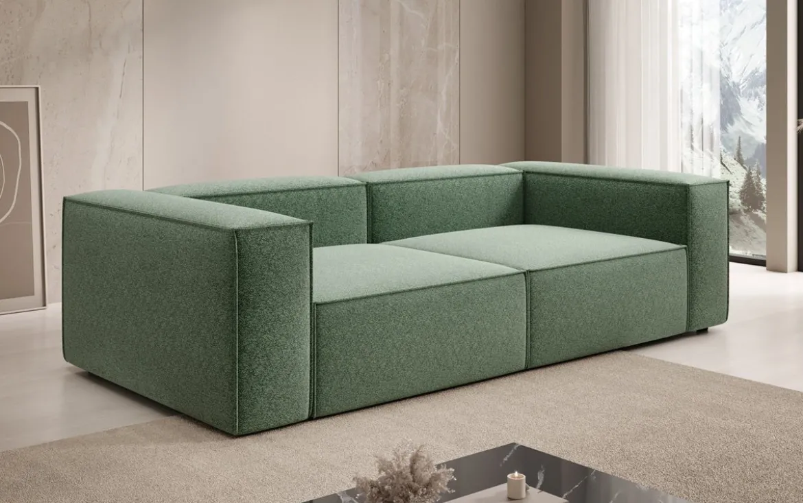 Designer Sofa Lesley 3 Sitzer in Strukturstoff