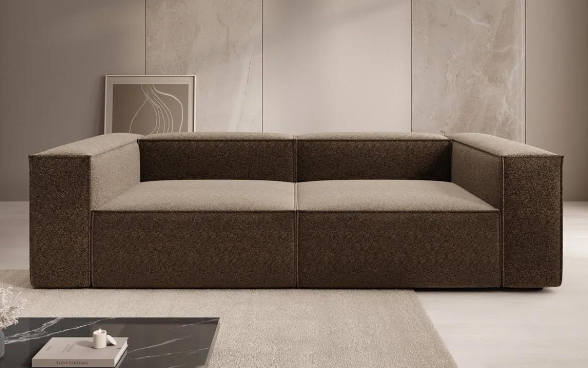 Designer Sofa Lesley 3 Sitzer in Strukturstoff