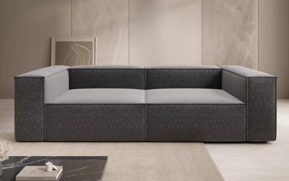 Designer Sofa Lesley 3 Sitzer in Strukturstoff