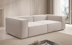 Designer Sofa Lesley 3 Sitzer in Strukturstoff