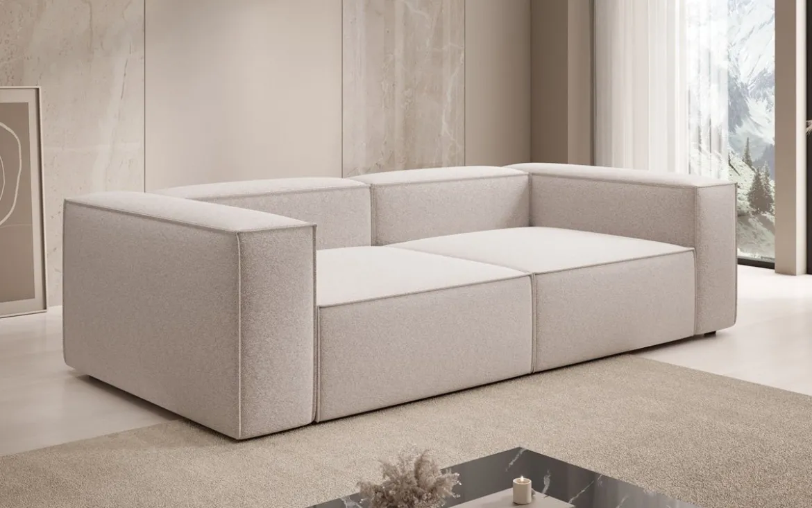 Designer Sofa Lesley 3 Sitzer in Strukturstoff
