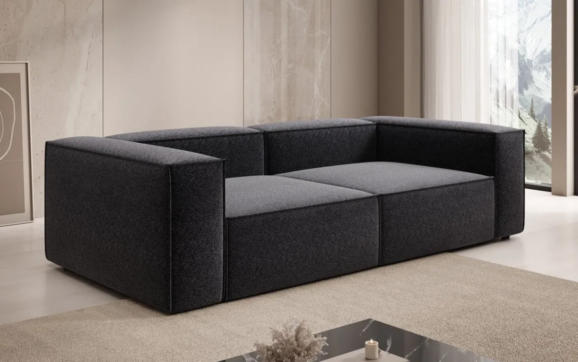 Designer Sofa Lesley 3 Sitzer in Strukturstoff