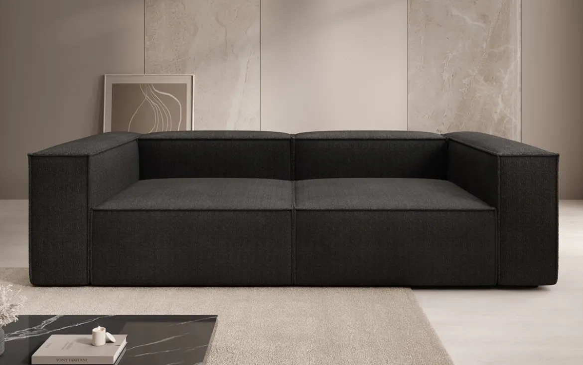 Designer Sofa Lesley 3 Sitzer in Bouclé