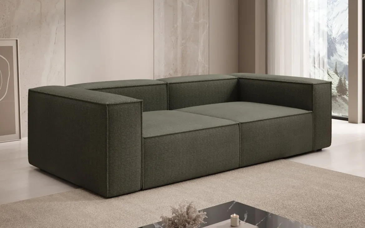 Designer Sofa Lesley 3 Sitzer in Bouclé