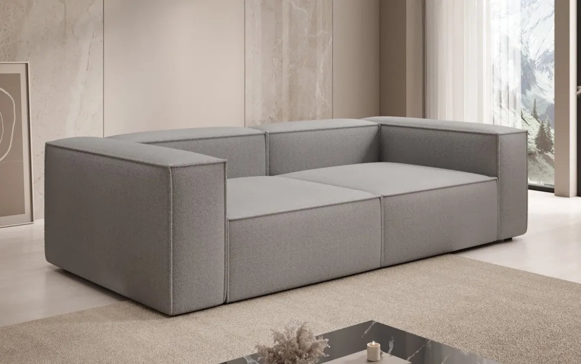 Designer Sofa Lesley 3 Sitzer in Bouclé