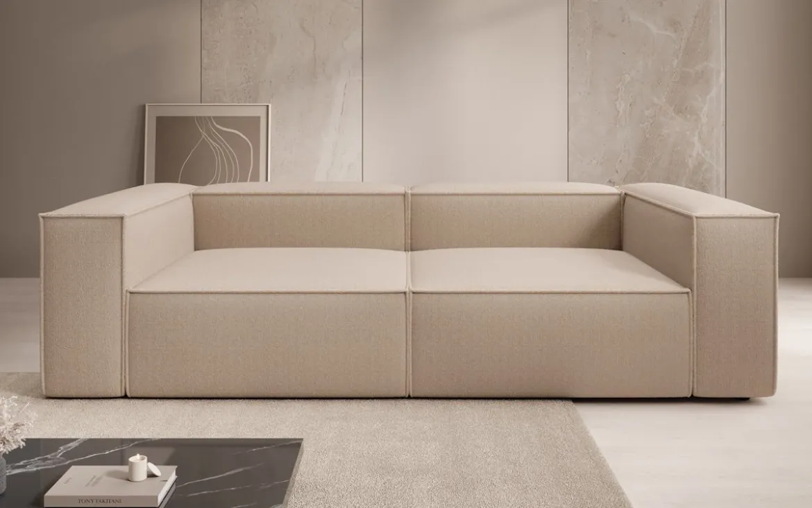 Designer Sofa Lesley 3 Sitzer in Bouclé