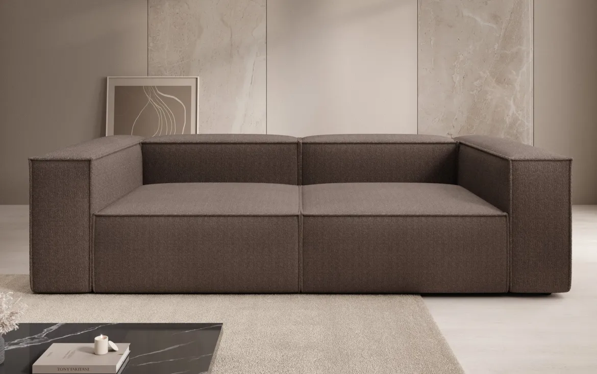 Designer Sofa Lesley 3 Sitzer in Bouclé