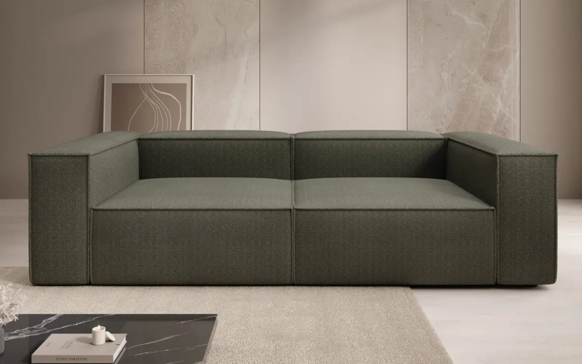 Designer Sofa Lesley 3 Sitzer in Bouclé