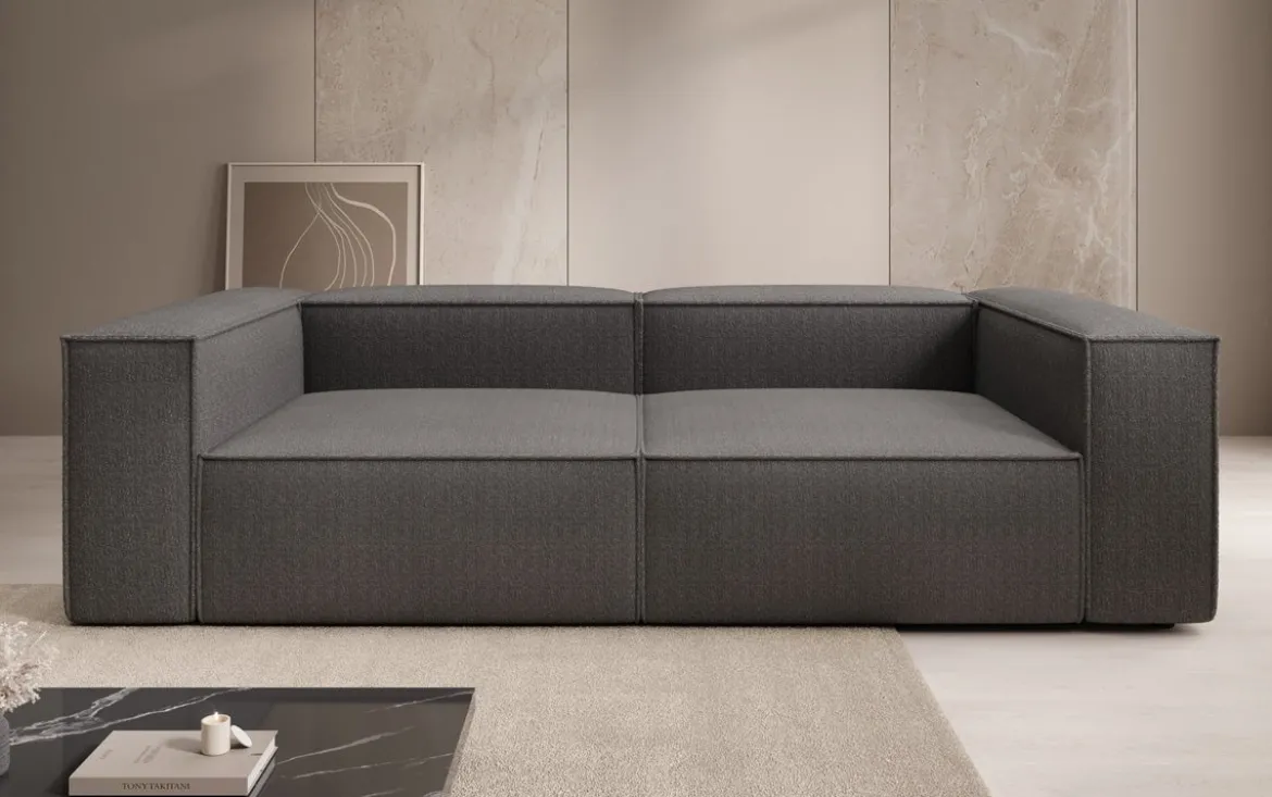 Designer Sofa Lesley 3 Sitzer in Bouclé