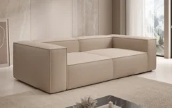 Designer Sofa Lesley 3 Sitzer in Bouclé