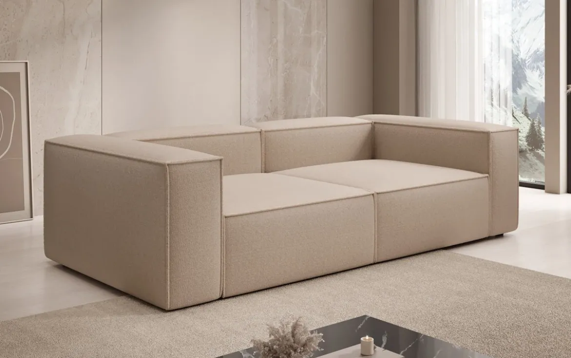 Designer Sofa Lesley 3 Sitzer in Bouclé