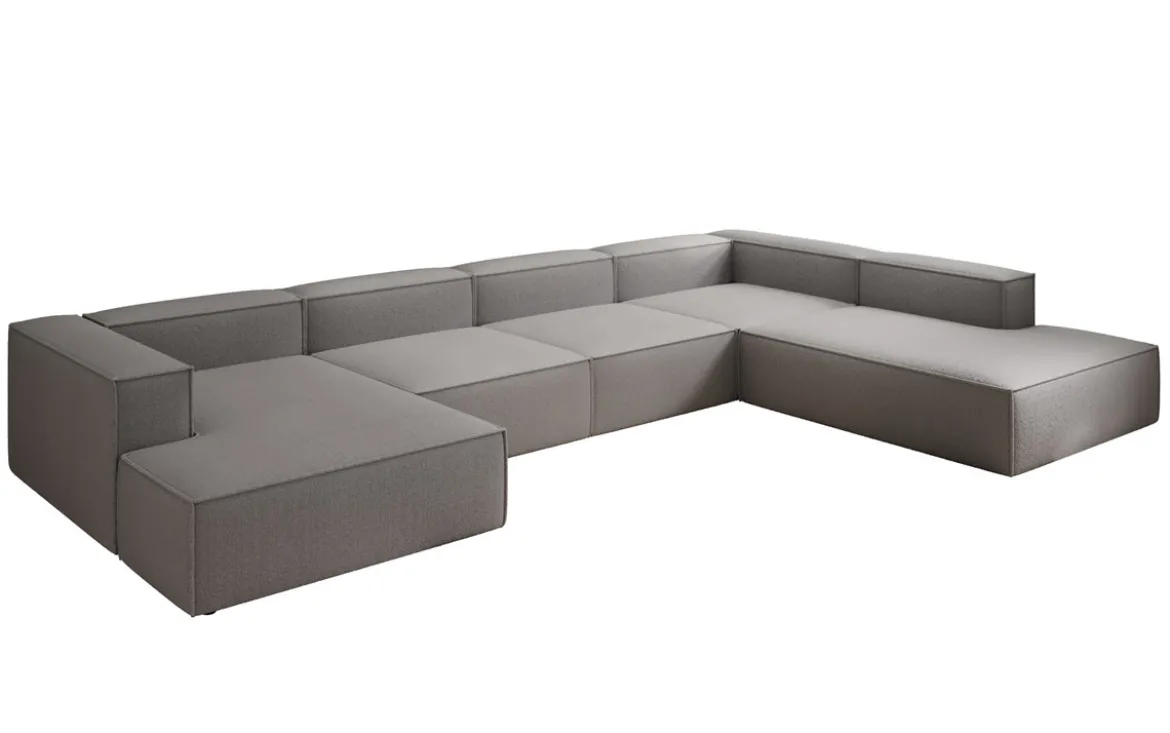 Designer Sofa Lesley U XXL in Bouclé