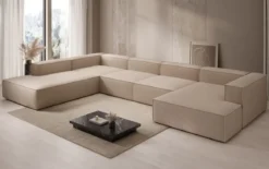 Designer Sofa Lesley U XXL in Bouclé