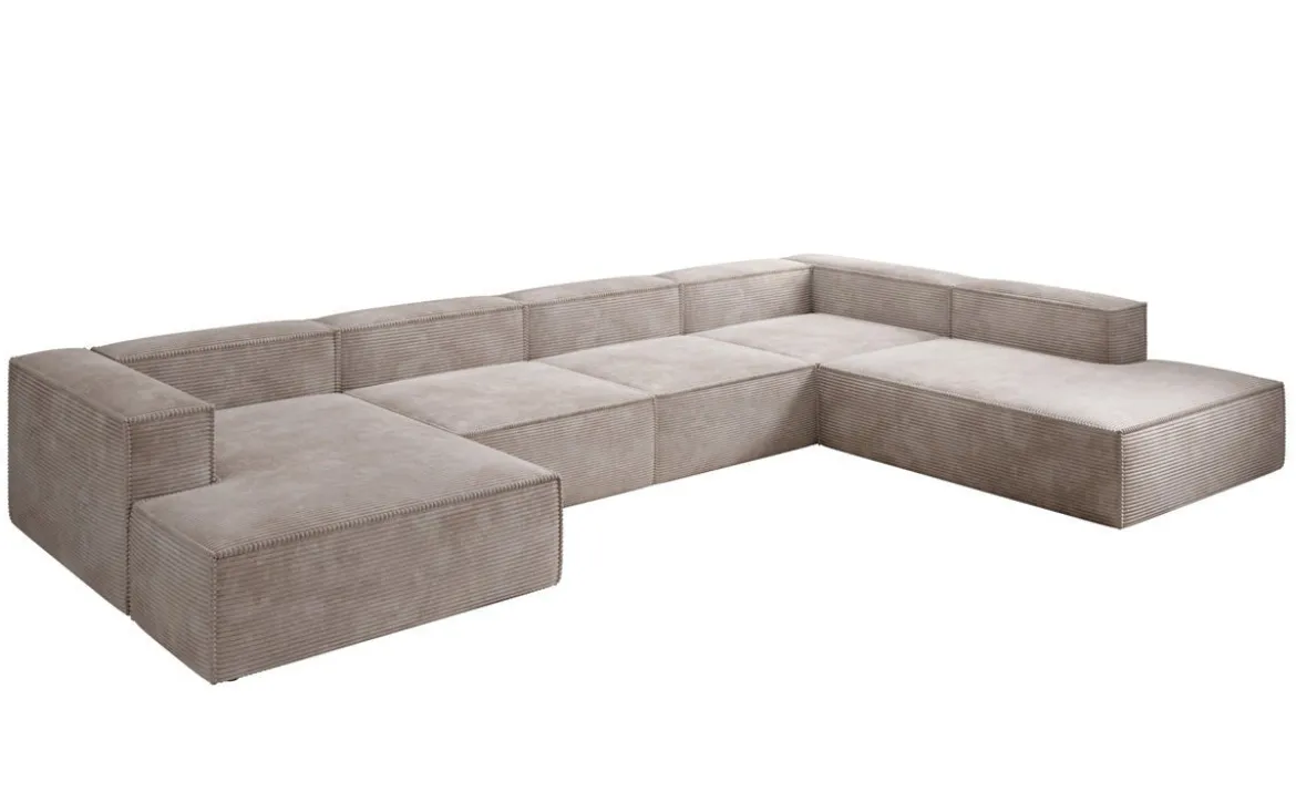 Designer Sofa Lesley U XXL in Cord