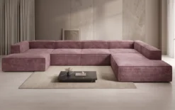 Designer Sofa Lesley U XXL in Cord