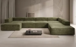 Designer Sofa Lesley U XXL in Cord