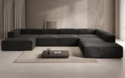 Designer Sofa Lesley U XXL in Cord