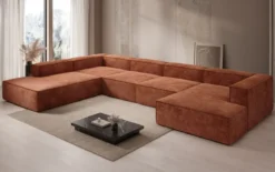 Designer Sofa Lesley U XXL in Cord