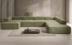 Designer Sofa Lesley U XXL in Cord