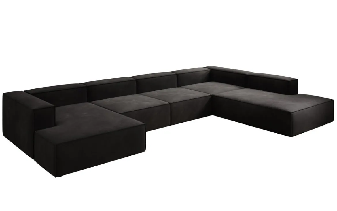 Designer Sofa Lesley U XXL in Samt