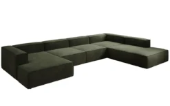 Designer Sofa Lesley U XXL in Samt