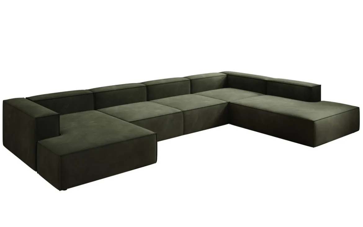 Designer Sofa Lesley U XXL in Samt