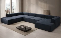 Designer Sofa Lesley U XXL in Samt