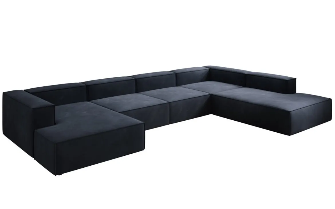 Designer Sofa Lesley U XXL in Samt