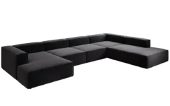 Designer Sofa Lesley U XXL in Strukturstoff
