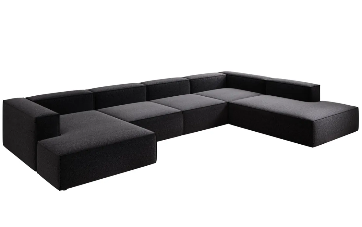 Designer Sofa Lesley U XXL in Strukturstoff