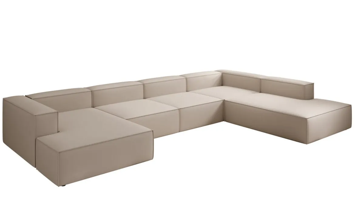 Designer Sofa Lesley U XXL in Stoff