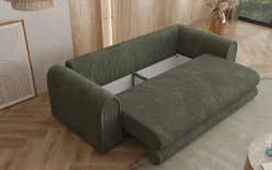 Designer Sofa Lil Buddy 3 Sitzer mit Schlaffunktion und Stauraum in Breitcord